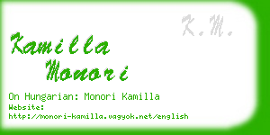 kamilla monori business card